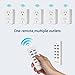 DEWENWILS Remote Control Outlet Plug Wireless On Off Power Switch, Programmable Remote Light Switch Kit, 100ft RF Range, Compact Design, ETL Listed, White (2 Remotes + 5 Outlets Set)