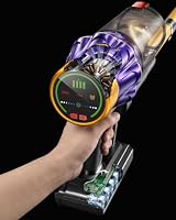 Akku Staubsauger, 55KPa/650W/70Min Staubsauger Kabellos mit Selbststehend, 1,8 L, Anti-Tangle-Bürste, 8-Schicht-Filtration, LED Display, akkustaubsauger für Tierhaare/Hartböden/Teppich (Goldfarben) – Ansicht 8