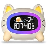 Uplayteck Alarm Clock for Kids - OK to Wake Kids Alarm Clocks with 4 Brightness Levels 5 Night Lights & Sound Machine, Rechargeable Sleep Training Clock with Snooze Function for Boys Girls Bedrooms