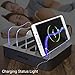 Simicore Charging Station for Multiple Devices, Certified 4 USB Fast Charging Dock, Non-Slip Surface, 5 Short Cables Included, Smart Phones, Tablets, Watch, Other Electronics Organizer, Space Gray