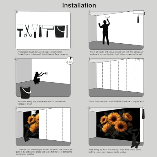 Murales para salón de girasoles que amplían estancias pequeñas y oscuras 7