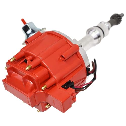 A-Team Performance - Complete HEI Distributor 65,000 Coil Auto Parts Replacement - Compatible with SBF Small Block Ford 260 289 302 5.0 One Wire Installation Red Cap - Thumbnail 2