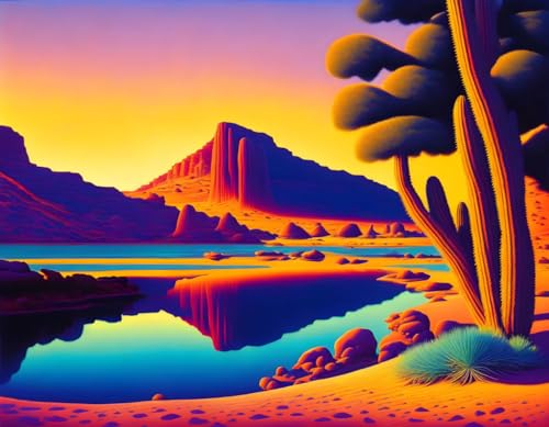 Affiches sur toile Desert Oasis grand format 58x90 cm art mural naturaliste