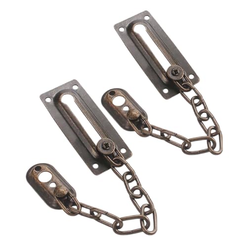 Operitacx 2 piezas Cadena Antirrobo para Puerta y Ventana Inoxidable Resistente Bloqueo de Seguridad para Protección Nocturna del Hogar