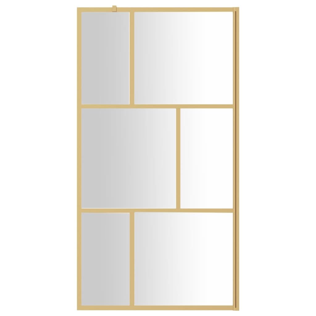 Parete doccia walk-in con vetro trasparente ESG oro 100x195 cm