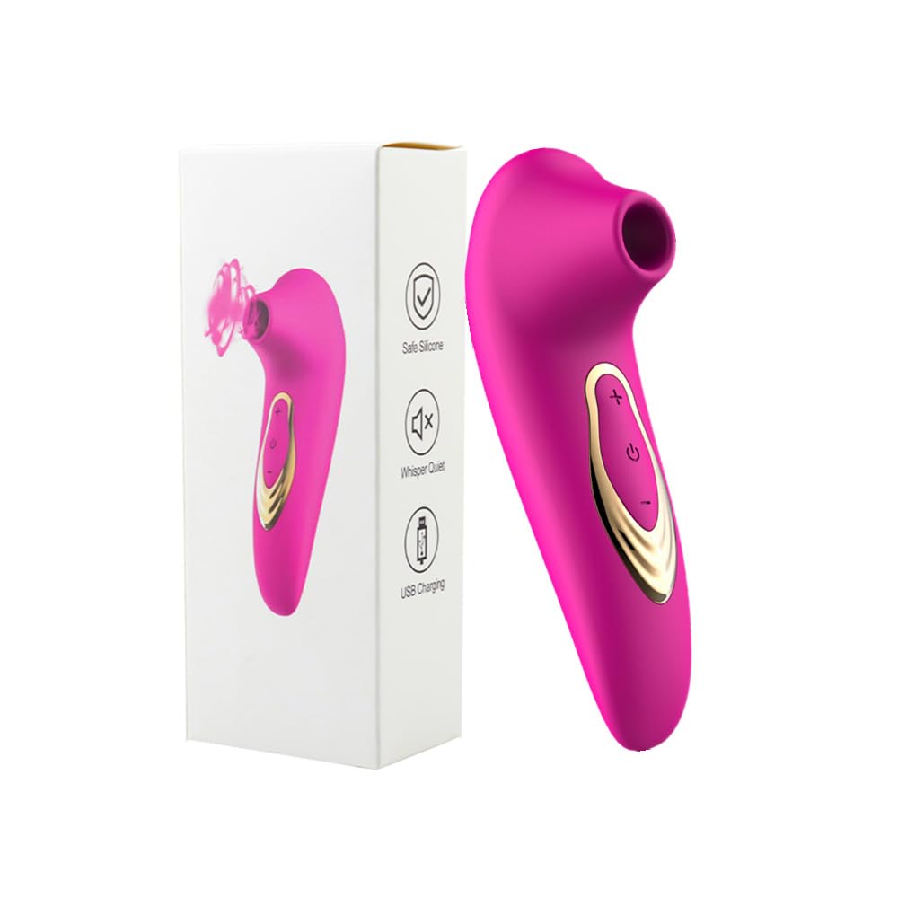 Stimulateur Clitoridien à Air Pulsé - Suceur de Clitoris avec 10 Modes de Succion sous Vide - Vibromasseur Aspirant Étanche IPX7 - Silicone Médical Silencieux & Rechargeable - Sextoy Femme & Couple