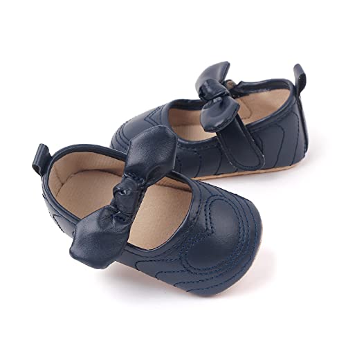 Infant Girls Single Shoes Bowknot First Walkers Shoes Infant Soft Bottom Breathable Princess Boys Dress Shoes Size 44