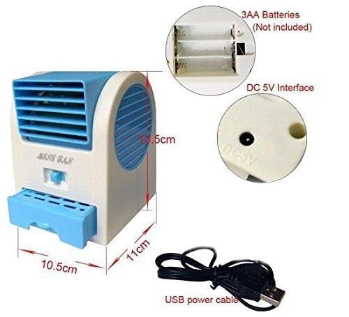 Image of Normalee Mini USB Fragrance Air Conditioner Cooling Fan with Humidifier & Ice Cooling | Portable Personal Air Cooler with Adjustable Speed for Desk, Bedroom & Travel (1 Pc, Color May Vary)
