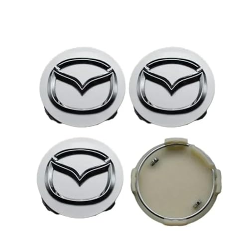 LIUIN 4 PCS Coprimozzi Auto per Mazda 2 I Bj. 2003-2007, Auto Tappi Coprimozzo Copricerchi Tappi per Ruote Tappi di Cerchioni Coprimozzo,56mm-B