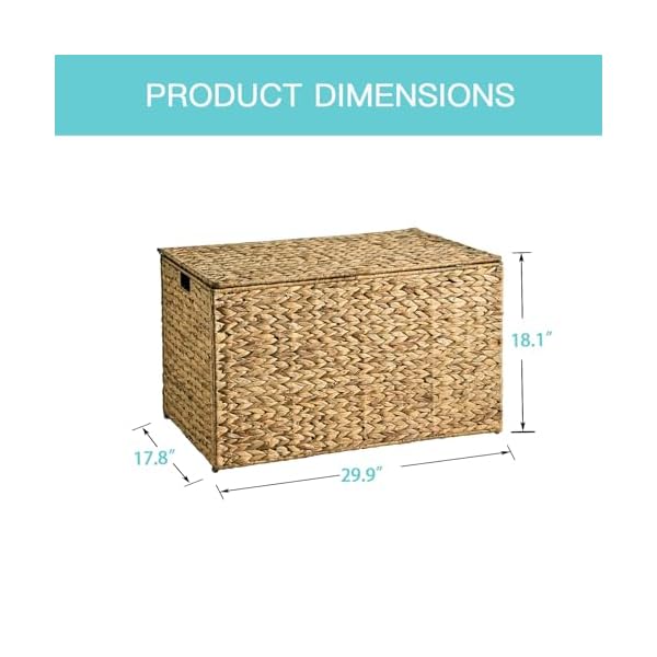   Water-Hyacinth-Storage-Basket-with-Lid-423-Gallon-160L-Blanket-Storage-Basket-with-Handles-Woven-Storage-Bin-Foldable-Metal-Frame-for-Bedroom-Laundry-Room-Natural
