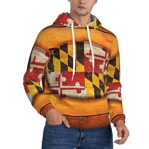 Sweat homme Maryland à capuche en polaire confortable pour la maison