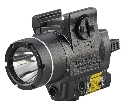 Streamlight 69240 TLR-4 170-Lumen Compact Rail-Mounted Tactical Weapon Light with Integrated Red Aiming Laser for Select Handguns, Black by Streamlight - Used condition - US$121.68