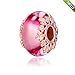 Produktbild PANDOCCI 2019 Herbst Rose Rosa Murano Glas & Blätter Perle 925 Silber DIY Passt für Ursprüngliche Pandora Armbänder Charme Modeschmuck