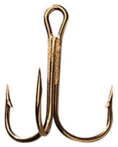 Mustad 3551 Classic Treble Standard Strength Fishing Hooks | Tackle For Fishing Equipment | Comes In Bronz, Nickle, Gold, Blonde Red, [Size 14/0, Pack Of 1], Bronze #TOP4
