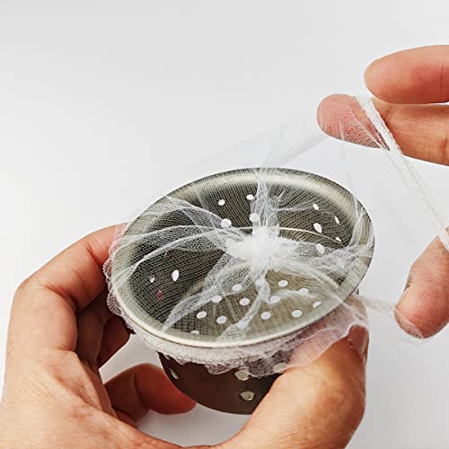 GXXMEI 500pcs Disposable Sink Strainer Mesh Filter Bags, Anti Clogging Elastic, Fits Most Sizes