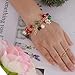 Lystaii Christmas Charm Bracelets Christmas Bells Bracelet Link Bracelet Adjustable Bracelets for Women