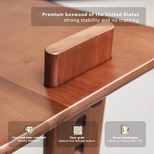 Tzk Snack Side Table, C Shaped End Table For Sofa Couch And Bed, Adjustable Height Sofa Table For Small Spaces, Living Room, Bedroom, Boxwood Rustic Snack Table(Walnut) #TOP4