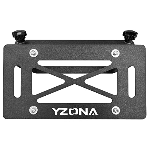 Yzona Universal Front License Plate Frame For 10" Hawse Fairlead Mount Compatible With Jeep Ford Dodge Chevy Chevrolet Gmc Nissan Toyota Ram Off-Road & Pickup Truck Car, Bumper Winch Bracket Holders #TOP4
