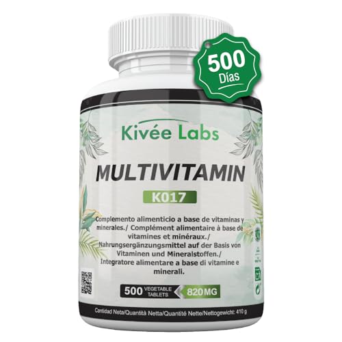 KivéeLabs® 500 Comprimidos Multivitaminas y Minerales Fabricado en España | Multivitamínico...