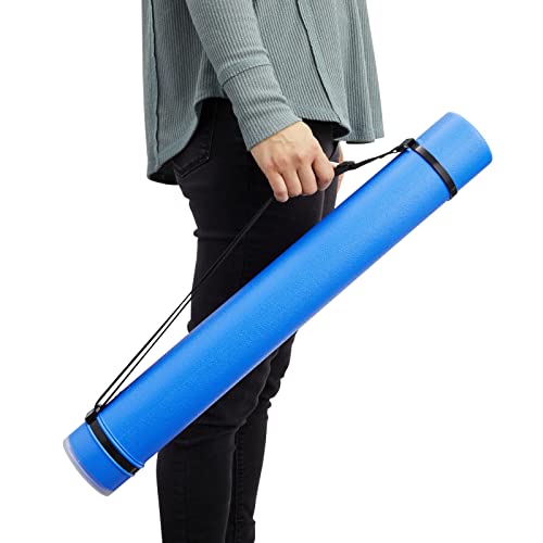 Juvale Expandable Poster Tube With Strap For Posters, Documents, Artwork Container, Map Holder, Blueprint Storage, Blue Carrying Case For Architects, Teachers, Students, Artists (24 To 40 Inches) #TOP5