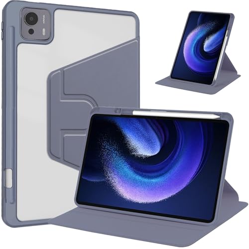 Xiaomi Pad 7 Ultra 14�C���`(2025)�p��]�P�[�X ? ���M�z���_�[�A�����ȃn�[�h�o�b�N�J�o�[�A360°��]�X�^���h�A�����E�F�C�N/�X���[�v�t��(Purple)