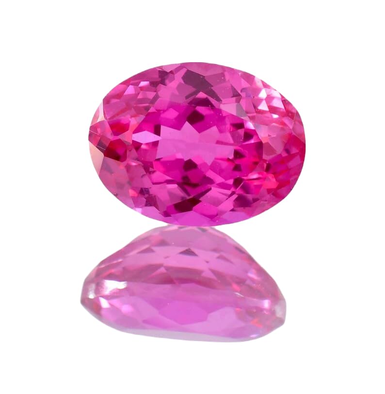 Saphir rose naturel ovale 14x16mm pour création de bijoux DIY