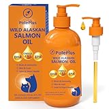 PolePlus Wild Alaskan Salmon Oil Omega-3 & 6 Supplement with EPA DHA for Dogs & Cats, Supports Healthy Skin, Shiny Coat, Joint Mobility & Heart Health, 236ml (8 fl oz)