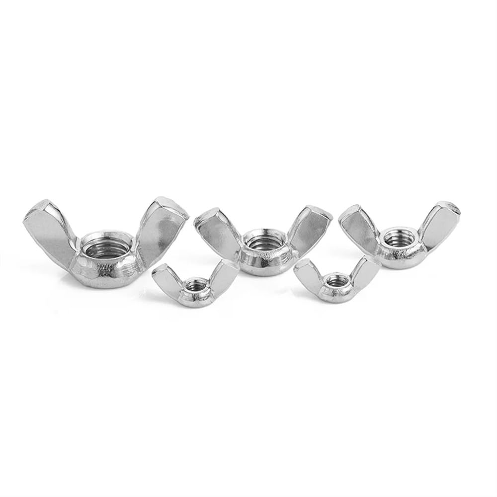 Noci ad Alette, 10 pz/Dadi Ad Alette M3 M4 M5 M6 M8 M10 M12 Dadi Ad Alette in Acciaio Inox Stringere A Mano Dado(M8 x10pc)
