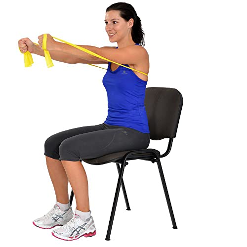 4Fitness Conjunto de faixas elásticas para exercícios de recuperação, fisioterapia, yoga, pilates, r