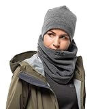 jack wolfskin schal damen Schlauchschal aus Mikrofleece Jack Wolfskin REAL STUFF LOOP multifunktionaler Schlauchschal, grey heather, ONE SIZE