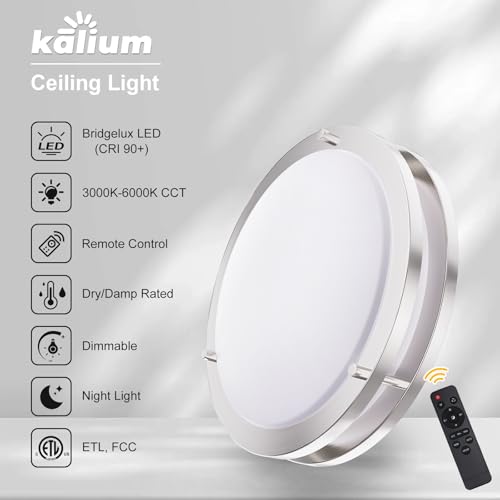 Plafonnier LED réglable contre la fatigue visuelle lot de 2 avec télécommande