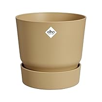 Elho Greenville Round 30 – Vaso per Esterno – Ø 29.5 x H 27.8 cm – Beige, Sabbia Dorata