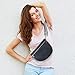 Woven Crossbody Bags for Women Leather Belt Bum Sling Purse Fanny Waist Pack Chest Shoulder Bag for Women-Black