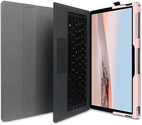 FINTIE Case Compatible with Microsoft Surface Go 3 (2021) / Surface Go 2 (2020) / Surface Go (2018), 10-inch Multiple Angle Viewing Portfolio Cover, Compatible with Type Cover Keyboard, Rose Gold