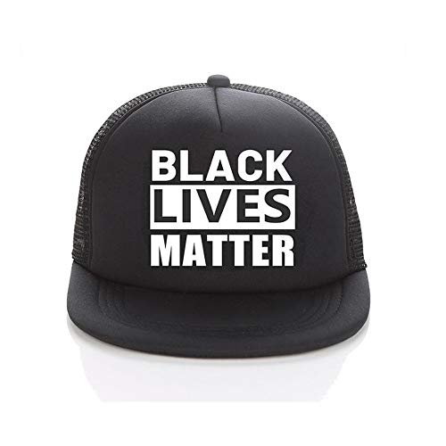 Sixone BLM Black Lives Matter Snapback Trucker Hat - Adjustable BLM Flat Brim Bill Mesh Baseball Cap for Men and Women2