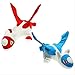 APcjerp Hslywan Lot de 2 peluches Latias Latios Rouge/bleu 30 cm