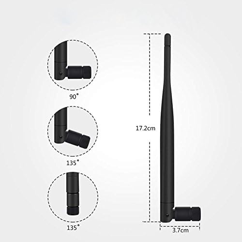 2 x 2.4GHz 6dBi Indoor Omni-directional Antenna 802.11n/b/g RP-SMA Female Connector + 2 x 12cm U.FL Mini PCI to RP-SMA Pigtail Antenna WiFi Cable