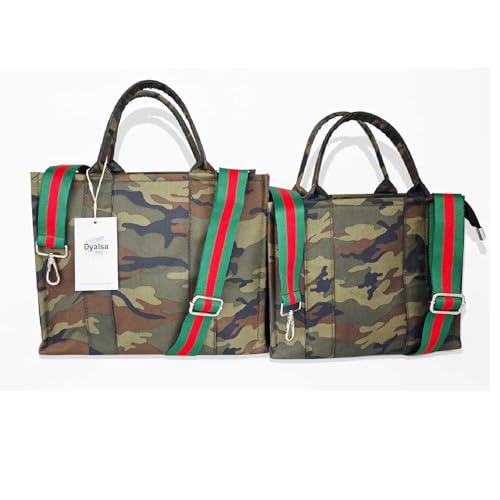 Image of Dyalsa Tote Bags for Women, Canvas Handbag Tote Purse Crossbody Bags with Zip Casual Shoulder Bags for Work and Travel