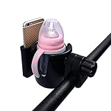 【Telefonaufbewahrungsbox】Flaschenhalter verfügt über eine Handy-Aufbewahrungsbox, mit der das Handy abgelegt und beide Hände losgelassen werden können.Darüber hinaus kann der Einstellclip schnell an verschiedene Arten von Kinderwagen angepasst werden