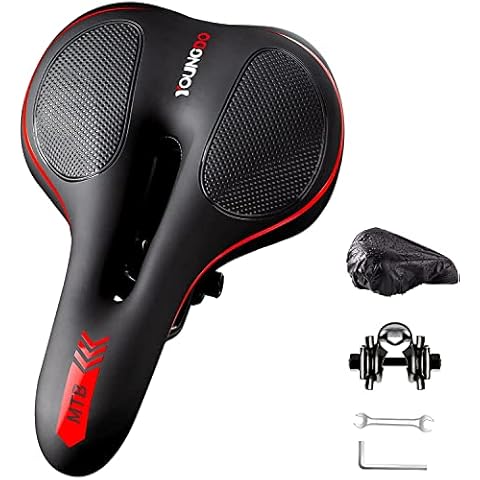 YOUNGDO Bike Seat, Slender Bicycle Saddle Comfortable Soft Suitable for MTB Mountain Bike, Folding Bike, Road Bike, Spinning Bike, Exercise Bikes Cover