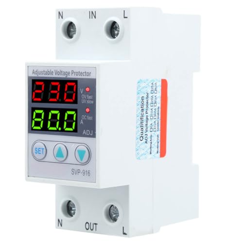 Over Under Voltage Protector Current Protector SVP-916 100-130VAC Adjustable Limit Delay Reset (80A)