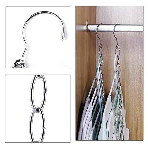 Lertree 50Cm Space Saving Hanger Chains Stainless Steel Closet Hanger Organizer Magic Chains For Home And Office (4) #TOP1