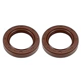 uxcell Oil Seal 25mm Inner Dia 37mm OD 7mm Thick Fluorine Rubber Double Lip Seals 2Pcs