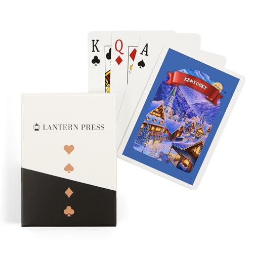 Lantern Press Baraja Póker Kentucky Invierno Navidad 52 Cartas