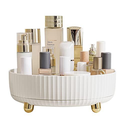 Hblife Makeup Organizer, 360 Degree Rotating Perfume Organizer, 11 Inches Large Capacity Lazy Susan For Bathroom Counter Or Vanity White #TOP8