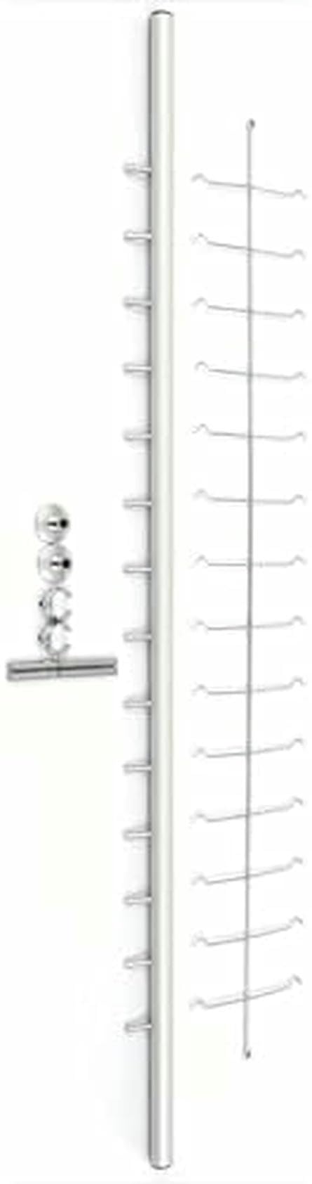 CNPRAZ Juego de Soportes de exhibición para Gafas, Organizador de Aluminio Duradero para Tiendas ópticas, Incluye Cerradura para Seguridad (10 Piezas)