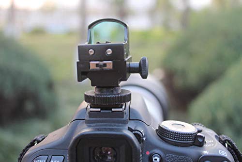 Aluminum DSLR Camera Flash Hot Shoe 20mm Rail Picatinny Mount Adapter for Red Dot View Finder & Optics Scope Sight