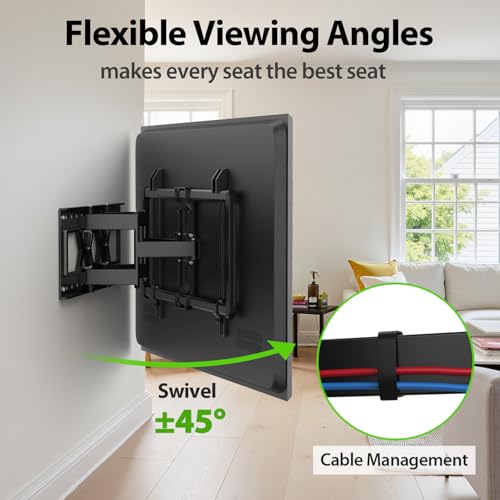 Image of USX MOUNT XML606 Ultra Slim TV Wall Mount for 37-90 inch TVs up to 120 lbs, Wall Mount for 1.45 inch Low Profile TVs, Smooth Joint, Pre-Assembled, Max VESA 600x400mm, Fits