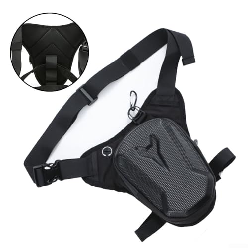Bolsa de pierna para motocicleta en poliéster EVA con doble compartimento ajustable 8
