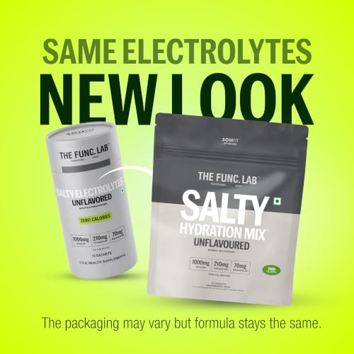Image of The Func. Lab Daily Electrolytes - Unflavoured | 15 Sachets | Instant Hydration Powder with Sodium, Potassium, Magnesium | Sugar-Free, No Preservatives | Instant Energy, Performance & Recovery Drink